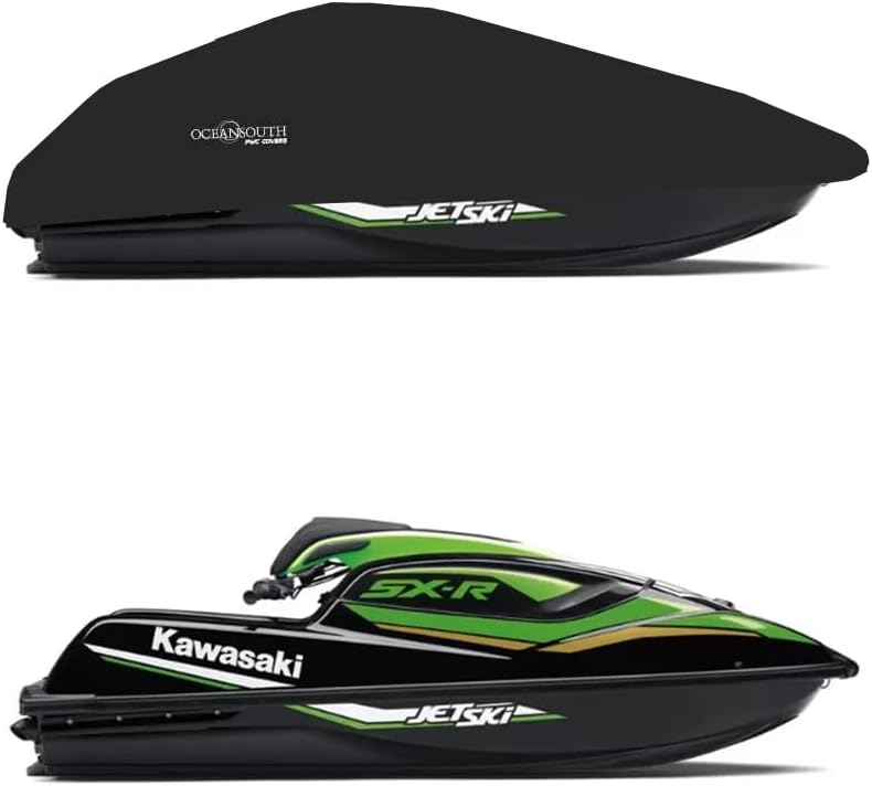 Oceansouth Kawasaki SX-R Jet Ski Cover – Custom Fit PWC Cover – Trailerable & Storage – Waterproof, UV Resistant, Breathable Marine Fabric