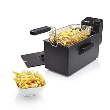 Princess Friggitrice 182727 Nero elettrica, 2000 W, 3 Litri, Acciaio