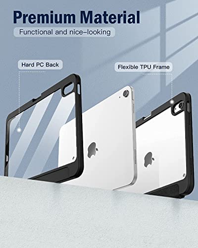 Image of ProElite Case Cover for Apple iPad (A16) 11th /10th Generation (2025 /2022), Transparent case Cover with Pencil Holder for iPad 11th /10th Gen 2025 /2022, Light Green