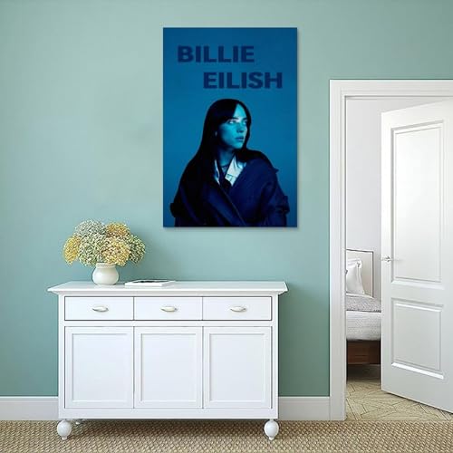 Yuangoes Póster de Billie de Eilish Music Retro Vintage Cover Music Pósteres musicales para habitación, lienzo estético, arte de pared, decoración de dormitorio, 20 x 30 cm