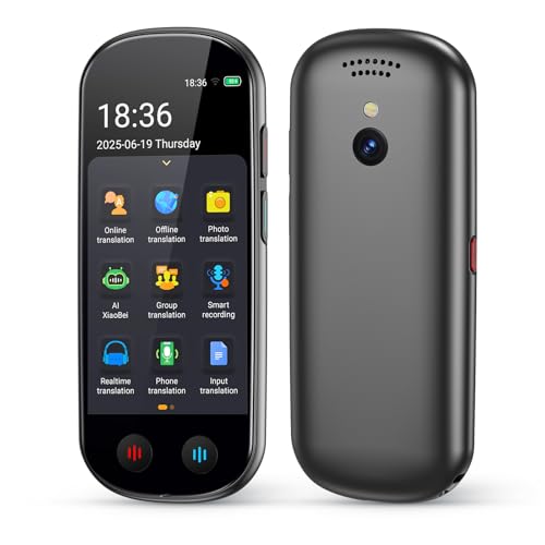 Language Translator Device No WiFi Needed, AI Translator with ChatGPT, Two Way Real Time Voice Translator Device with 150+ Languages, Recording/Offline/Photo Translation for Travel Business Learning