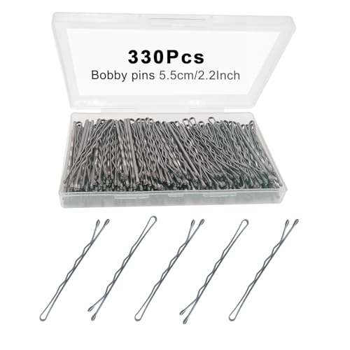 330 Pcs 2.2 Inch Hair Bobby Pins Silver With Box Silver Bobby Pins For Gray Hair YINGFENG Reusable Non Slip Hair Pins This Gray Hair Pins For Women Girls And Kids