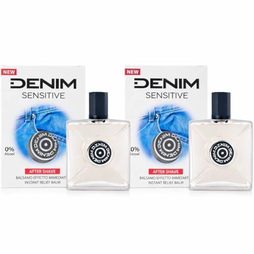 Denim Sensitive Balsamo Dopobarba Senza Alcool, Effetto Lenitivo Immediato, con