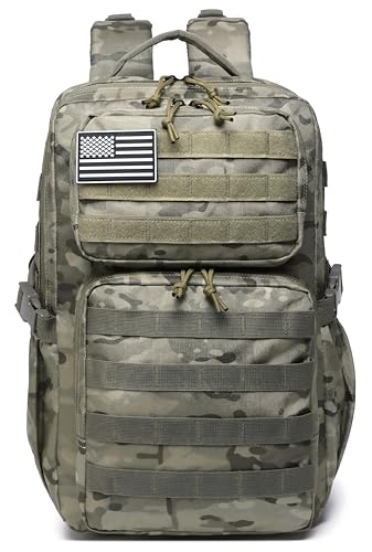 Image of Wotony Military Tactical Backpack for Men Waterproof Daypack 3 Day Assault Pack Molle Bag with Water Bottle Holder