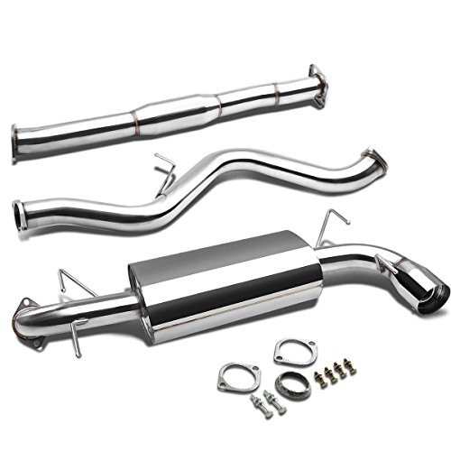 DNA MOTORING CBE-WRX085-OE Muffler CatBack Exhaust System [Compatible with 08-14 Subaru Impreza WRX 2.5L H4 Turbocharged]
