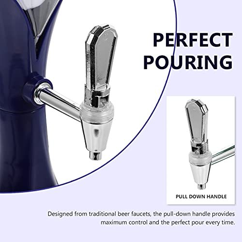 BESTonZON Blauw 1. 5L Bier Toren Fles Dispenser Drink Dispenser Met Ijs Buis En Led Verlichting Voor Keuken Party Vat… - Image 3