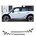 Adesivi Laterali Auto per Mini Cooper S One JCW Countryman Clubman F54 F55 F56 F60 R55 R56 R60 R61 Gonna Laterale del Corpo Auto Decalcomanie Sticker Accessori Auto Fibra di Carbonio