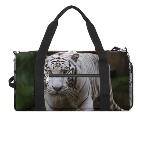 Sac de sport avec compartiments et motif tigre de gym taille unique