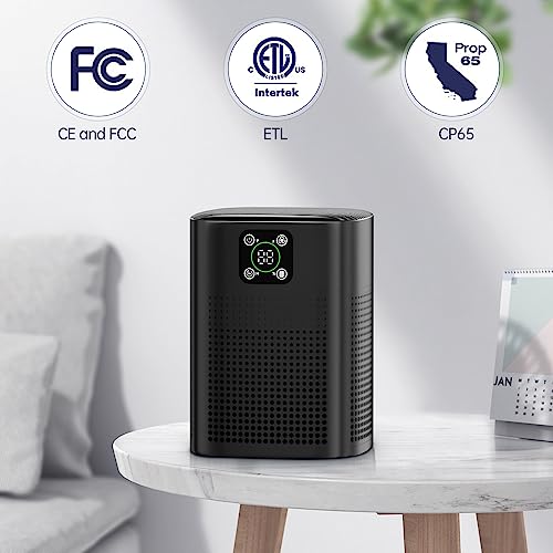 Image of 2 Pack Air Purifiers For Home Bedroom, Honeyuan H13 HEPA Air purifier with 360Air Intake, Coverage up to 2190ft, 3 Fan Speeds, Low to 24dB