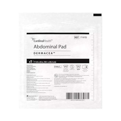Dermacea™ Abdominal Gauze Pad, Sterile, 7.5 x 8IN, Case of 216