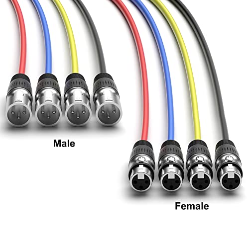 Ruipuo Multi Network Snake Receiver Over Ethercon Cable, Digital Audio Snake Extender For Stage Lighting And Recording Studio Compatible Cat5E/Cat6/Cat7 Ethercon Cabler (3.3 Ft Xlr Cable 1Pair) #TOP4