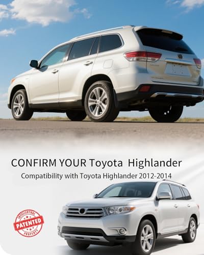 Image of Mud Flaps for Toyota Highlander 2012-2014, Heavy Duty No-Drill Mud Guards & Splash Guards, All-Weather Protection (Set of 4)