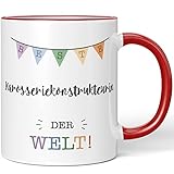 JUNIWORDS Tasse, Beste Karosseriekonstrukteurin der Welt, Rot (5705522)