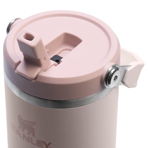 Image of STANLEY IceFlow 2.0 Flip Straw Tumbler with Handle 30 oz | Twist On Lid and Flip Up Straw | Leak Resistant Water Bottle | Insulated Stainless Steel | BPA-Free | Rose Quartz 2.0