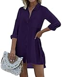 【Haute qualité】 robe de plage/chemisier de plage pour femme en 100% Rayon, doux et confortable, léger et respirant, vous garde au frais pendant les journées chaudes