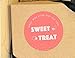 ZLKAPT 120pcs Spread Sweet Joy with Our Handmade Stickers: Made with Love Just for You Sweet Treats from the Sweet Shoppe Candy Sweets Gift Favor Girl Pink Donuts - Round & Square Sticker Set