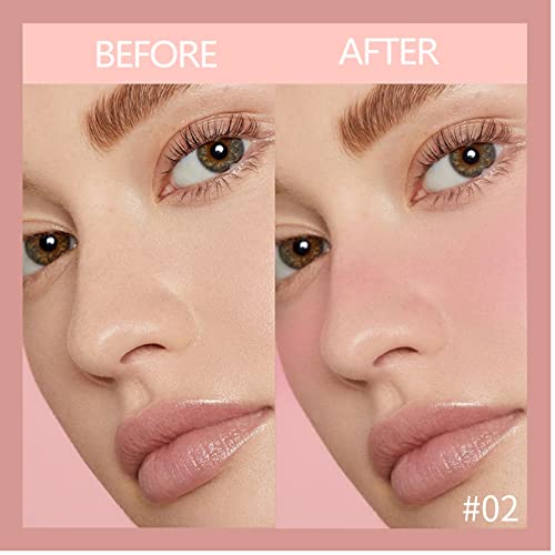 Cream Liquid Blush, Matte Velvet Sheer Flush Texture For A Breathable Feel, Non-Sticky Matte Liquid Blush #02 #TOP1