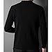 Men's Cable Knit Solid Comfort Outdoor Sweater Lapel Warm Stylish Long Sleeve Sweater Cardigan Thick Button Sweaters (Black,X-Large)