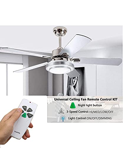 2-Pack Universal Ceiling Fan Remote Control Kit With Light Dimmer For Hampton Bay, Hunter, Harbor Breeze, Westinghouse, Fan28R Fan-53T 2Aazpfan-53T Kujce9103 Fan-11T K- 53T #TOP1