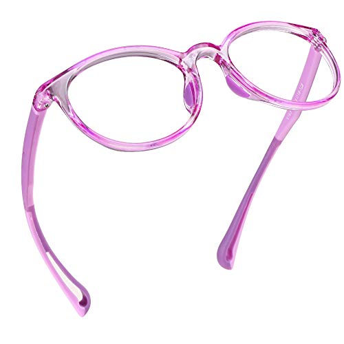 Image of LifeArt Kid Blue Light Blocking Glasses, Filters 85% of Harmful Blue Light,Cut UV400, Anti Eyestrain and Blurry, Computer Reading Glasses, Anti Glare(Pink)