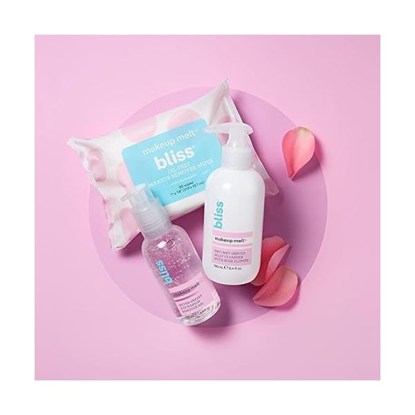 Bliss - Makeup Melt Never-Greasy Eye Makeup Remover Gel | Cooling & Soothing Gel for Eye Makeup Removal | Hydrating Eyelid Cleanser & Mascara Remover | Vegan | Cruelty Free | Paraben Free | 4.0 fl.oz.