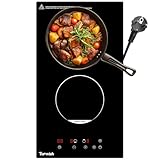 Topwish induktionskochplatte, induktionskochfeld 2 platten einbau, doppel induktionskochplatte,...