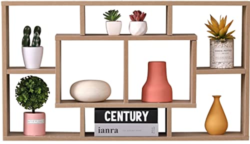 Etnicart - Wandregal Eiche Design 85x16x47,5 für Schlafzimmer Wohnzimmer...