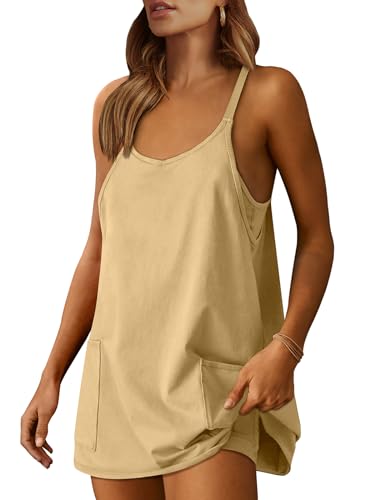 Image of ANRABESS Women Athletic Dress Summer Tennis Workout Active Sports Mini Romper Dress Built in Shorts Travel Vacation Clothes