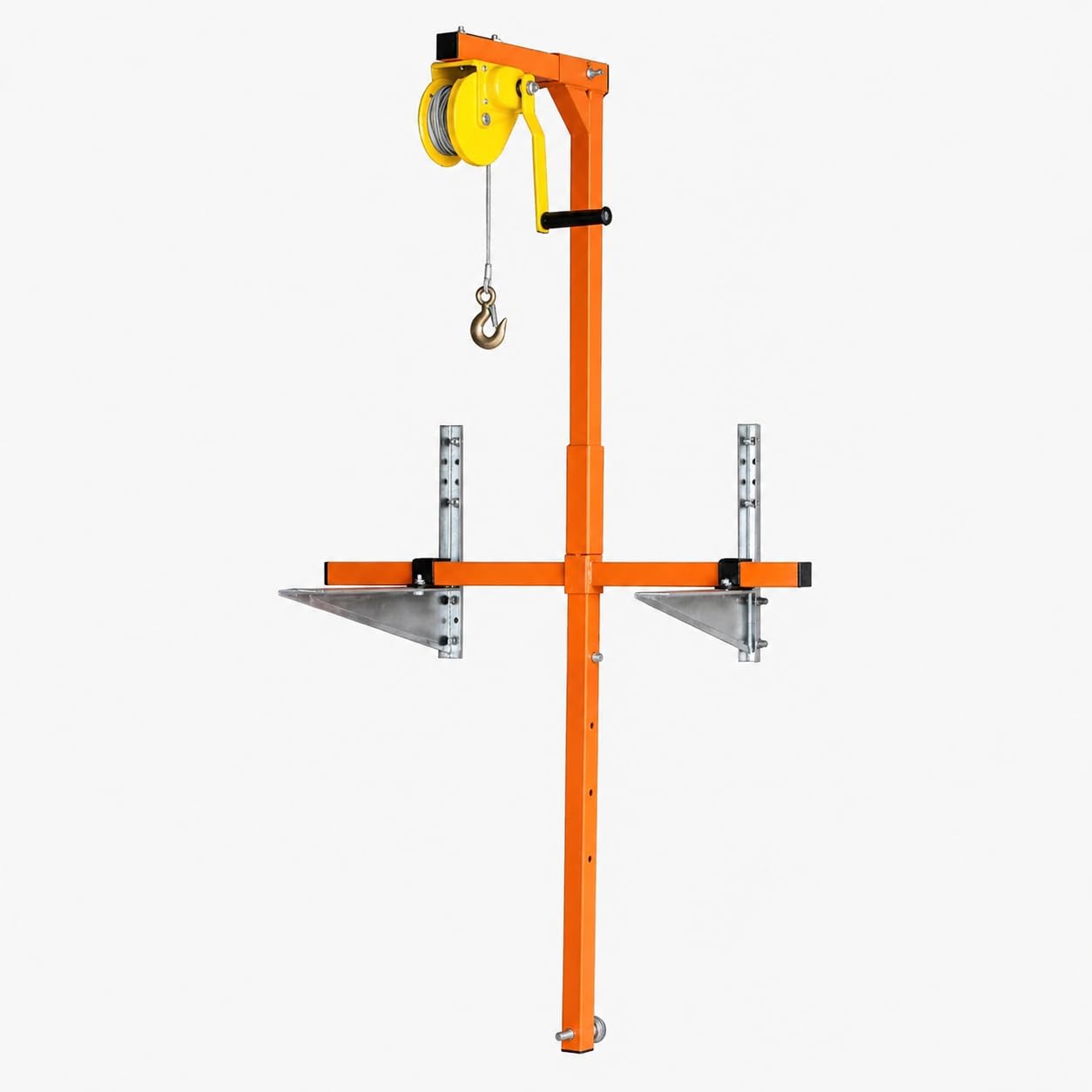 Polipasto de instalación de aire acondicionado exterior con soporte de elevación y cabrestante manual, elevador manual para montaje, desmontaje (tamaño: 150 kg 25 m, juego completo)