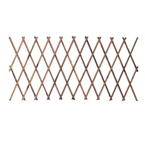 Pared de celosía de madera, enrejado de madera expandible, sauce de soporte para plantas, valla de rejilla para trepar plantas, paneles de valla de celosía, valla de madera para jardín, enrejado de