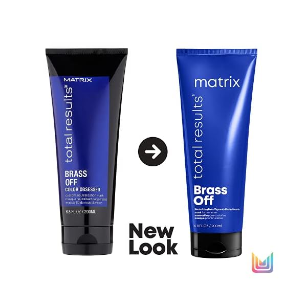 Matrix Brass Off Color Depositing Neutralization Hair Mask| For Color Treated Hair, Neutralizes Orange Tones, Color Depositing, Packaging May Vary, 6.8 Fl. Oz