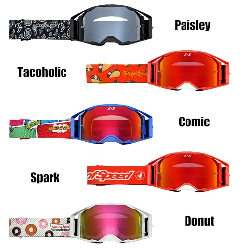 Image of Saints of Speed Anthem Dirt Bike Goggles - Motorcycle Goggles for Motocross, MX, MTB, SXS, Fog & Scratch-Defying, UV Defense