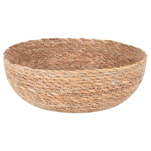 Acan Tradineur - Bol de Mimbre Redondo - Fabricado en España - Ideal para el Almacenamiento y la decoración de tu hogar - Ø 20 x 7 cm