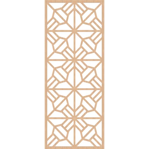 Image of Auburn Decorative Pierced Fretwork Wood Wall Panels, 27 3 /8 inchW x 69 3 /8 inchH x 1 /4 inchT, Hickory