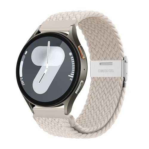 Image of XMUXI 20mm Braided Watch Straps Compatible with Samsung Galaxy Watch 6 Classic Strap 43mm 47mm /Galaxy Watch 7 6 5 4 Nylon Solo Loop Replacement Watch Band for Amazfit GTS 4 (No Watch)