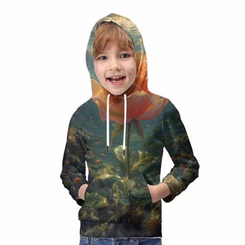 Sweat à capuche garçon imprimé 3D vêtement sportswear ados 11-13 ans avec poches - 5