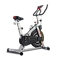 ISE Cyclette da Casa, Cyclette da Fitness per Interni, Cyclette per Casa con Volano 8KG, Sensore Cardiaco/Schermo/Ruota di Trasporto, Cyclette Professionale Ergonomica, Cyclette con Resistenza