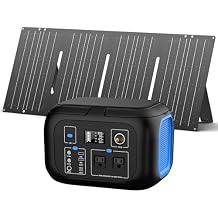 60W Portable Foldable Solar Panel Charger for Outdoor Camping 12 Volt Waterproof High Efficiency Solar Panel Kit&Portable Power Station 296Wh Power Bank 61600mAh Battery Pack Fasting Charging 600W AC