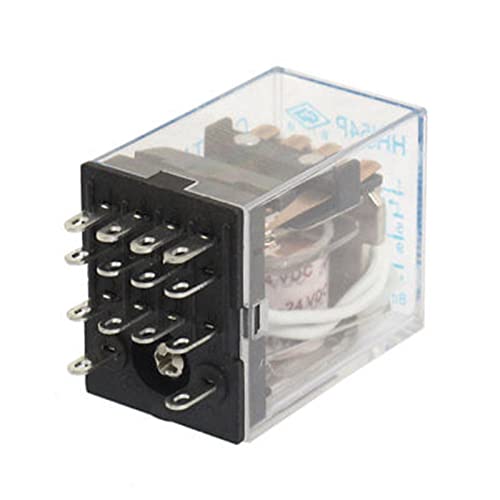 Relais de puissance HH54P DC 24V à 14 broches 4PDT avec indicateur LED vert