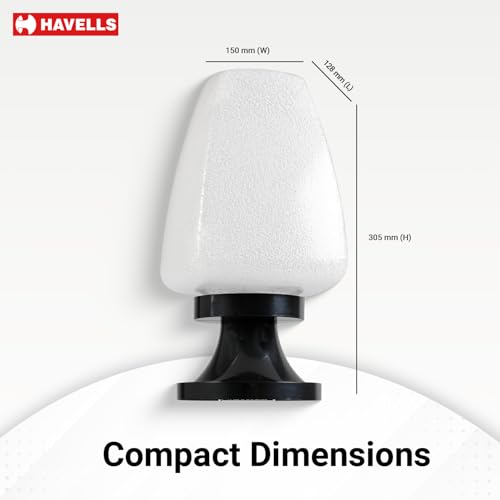 Image of Havells Moon Cone Outdoor Gate Light | IP54 Weatherproof | B22 Holder Compatible | Ideal for Gates, Boundary Walls & Outdoor Lighting