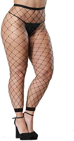 Plus size footless fishnet leggings Clearance