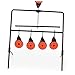 BRIGHTFUFU Self Resetting Metal Shooting Interactive Indoor Practice for Archery and Shooting Enthusiasts Black