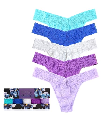 Image of hanky panky Women's 5-pack Signature Lace Original Rise Thong