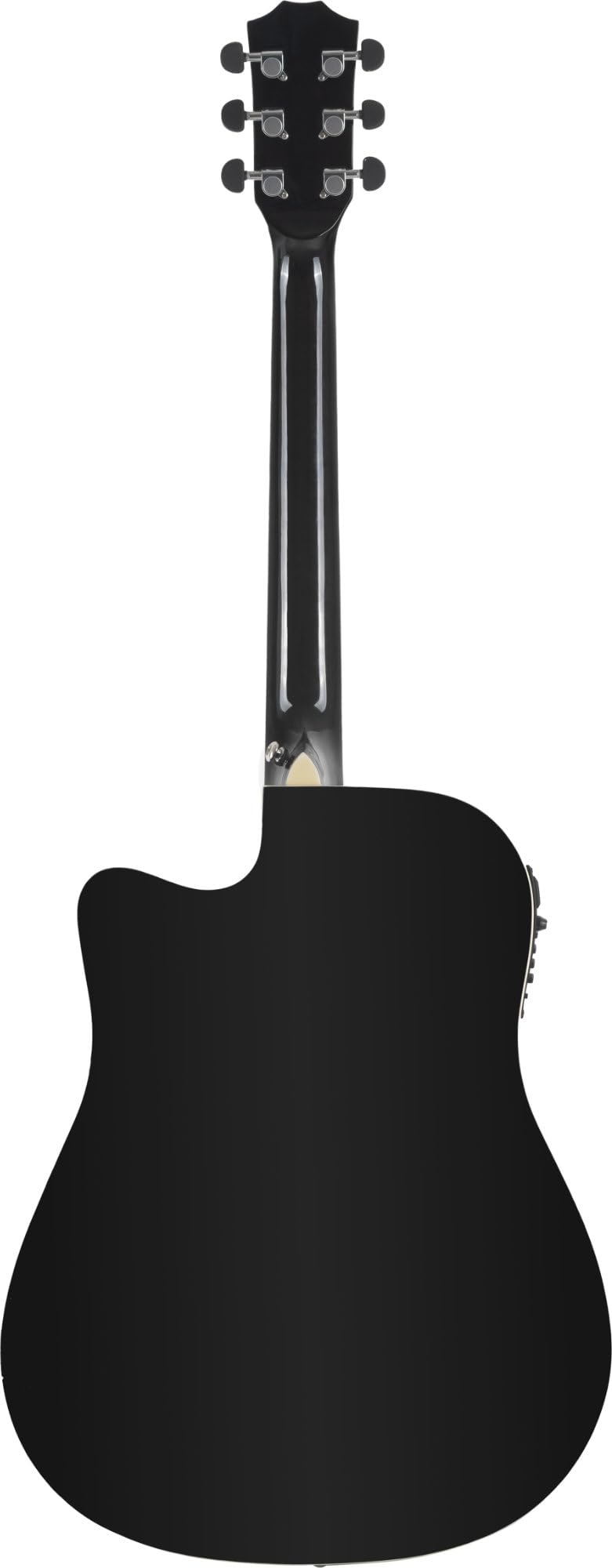 Classic Cantabile WS-20 BKEQ Dreadnought Westerngitarre - Akustikgitarre mit Stahlsaiten - Gitarre mit Tonabnehmer und 3-Band Equalizer - Geschlossene und Gummierte Chrom-Mechaniken - Schwarz