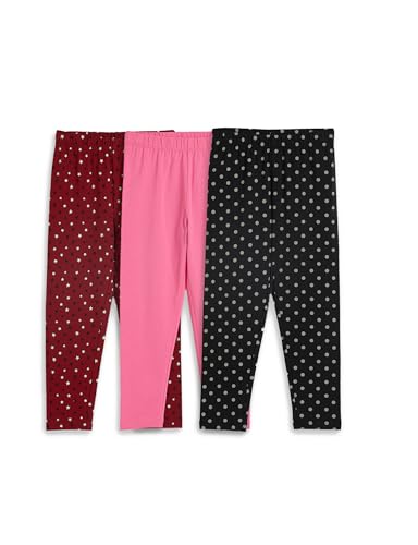 Image of Amazon Brand - Symbol Girl's Cotton Jersey Stretchable Leggings | Ankle Length | Aged 2-14 Years