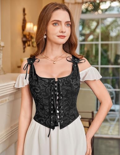 Image of Scarlet Darkness Women Renaissance Corset Pirate Bustier Top Bodice Bodyshaper