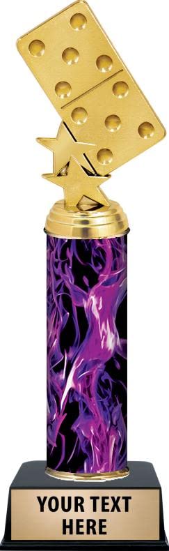 Trofeo Dominoes Purple Inferno Personalizado 11"