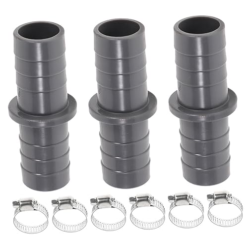 EXCEART Adaptador De Manguera De Desagüe Para Lavadora 21 Mm Conector De Extensión 3 Unidades Con Abrazaderas Metálicas Para Lavadora y Lavavajillas Herramientas De Fontanería Hogar