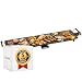 Bestron elektrischer Tischgrill, XXL Plancha-/Teppanyaki-Grillpl... mit Antihaftbeschichtung, Grillspaß für bis zu 8 Personen, extra lange Grillfläche, 1.800 Watt, Farbe; Schwarz, 90,5 x 23,7 cm