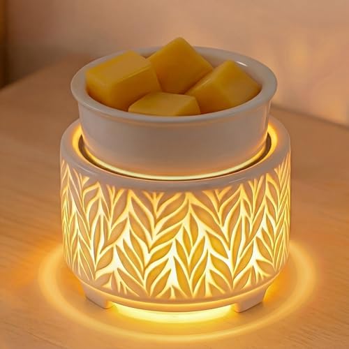 Ceramic Scented Wax Melt Burners–Electric Candle Melter Warmer for Scented Wax Cubes PTC Heating Fragrance Oil Burner 7 Colors Light Candle Melter W